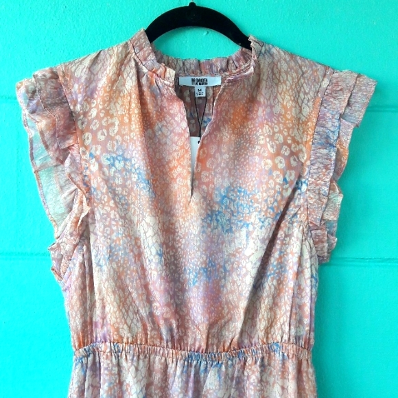 NWT "BB Dakota" by Steve Madden Dreaming of Waves Midi Dress Medium - Picture 2 of 6